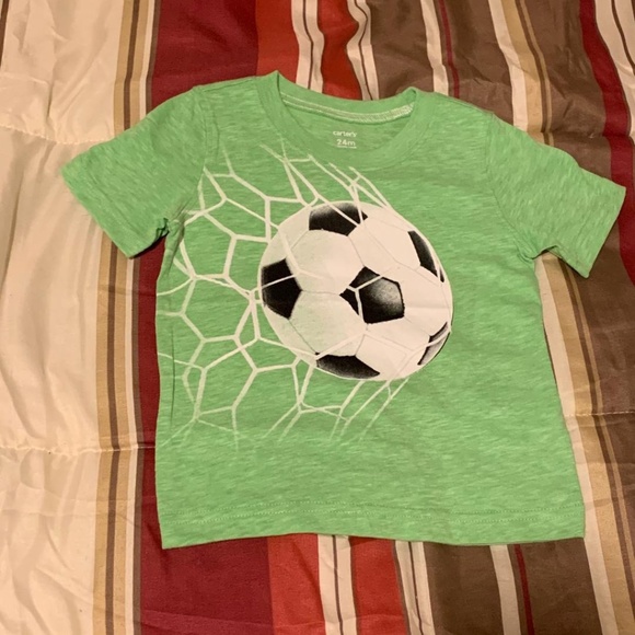 Carter's Other - Baby Boys 24M Green Soccer Short Sleeve T-Shirt Carter's Other - Baby Boys 24M Green Soccer Short Sleeve T-Shirt